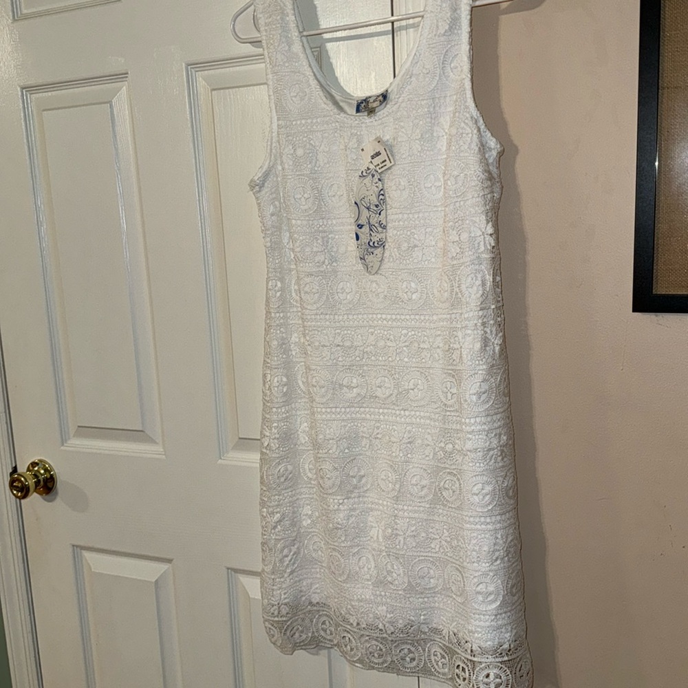 White eyelet dress. NWT